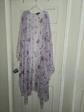 torrid Lavender Floral Sheer Kimono